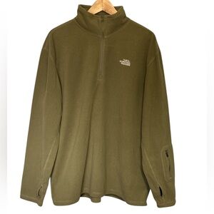 THE NORTH FACE MEN PULLOVER LIGHTWEIGHT FLEECE OLIVE SIZE XL